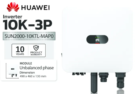 Huawei, 10K, 3-Phase, SUN2000-10K-MAP0