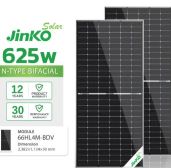 PV module, Jinko, 625W, N-Type, F30mm, JKM625N-66HL4M-BDV
